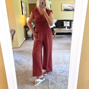 Max Studio Women's Red Jumpsuit Size L